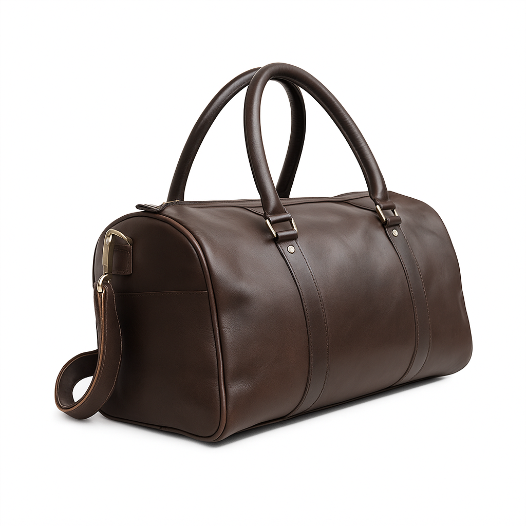 leather gym bag /small travelling bag for unisex